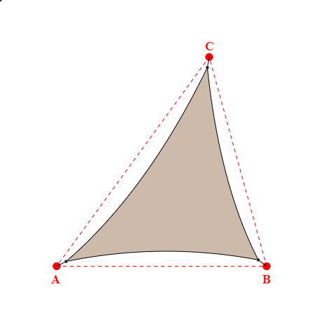 Voile d'ombrage triangle en Soltis Lounge 96 Sandy beige 96-2135 - 5,49x5,68x6,85m