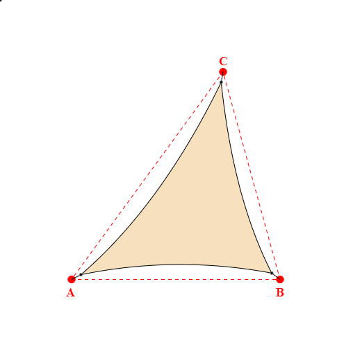 Voile d'ombrage triangle en Soltis Lounge 96 Vanille 96-8861 - 5,49x5,68x6,85m