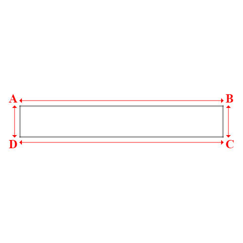 Bâche plate rectangle sur mesure en Membrane PVC 670gr/m² Blanc RAL 9016 - 7.00x1.10m