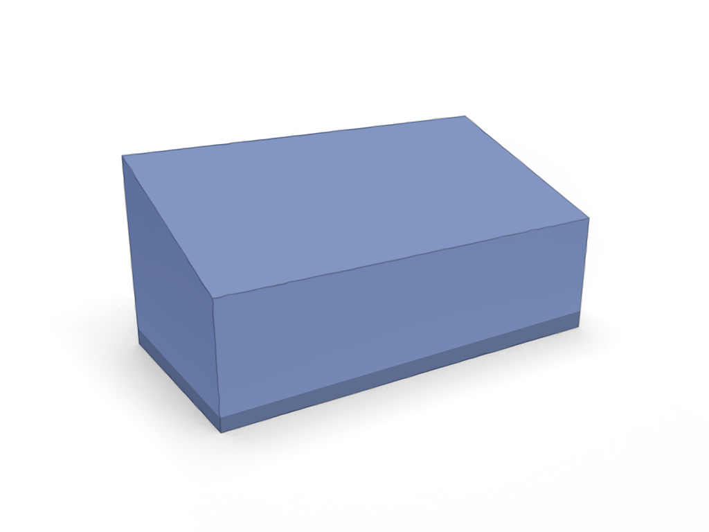 Trapézoïdale en Membrane PVC 670gr/m² Bleu foncé RAL 5002