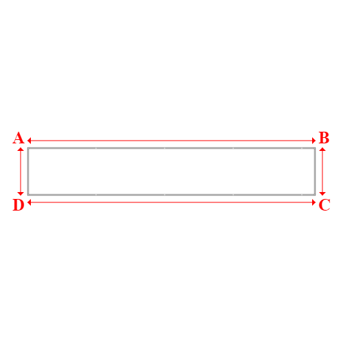 Bâche plate rectangle sur mesure en Membrane PVC 670gr/m² Blanc RAL 9016 - 9.00x1.50m