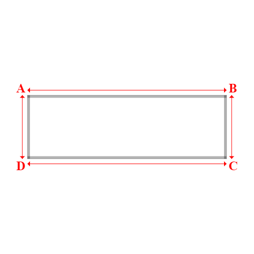 Bâche plate rectangle sur mesure en Membrane PVC 670gr/m² Blanc RAL 9016 - 3.92x1.25m