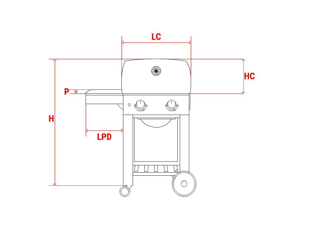 Housse de barbecue   en Membrane PVC 670gr/m² Noir RAL 9005