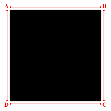 Bâche plate rectangle sur mesure en Membrane PVC 670gr/m² Noir RAL 9005 - 8.00x8.00m