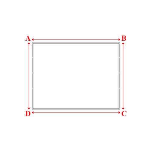 Bâche plate rectangle sur mesure en Membrane PVC 670gr/m² Blanc RAL 9016 - 2.90x2.20m