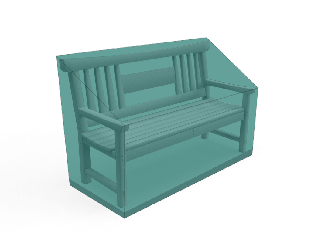 Banc de jardin en Membrane PVC 670gr/m² Vert industrie RAL 6026