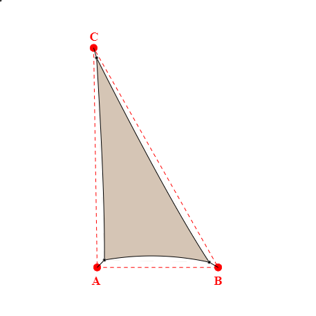 Voile d'ombrage triangle en Soltis Perform 92 Beige Sablé 92-2135 - 3,03x6,74x5,85m