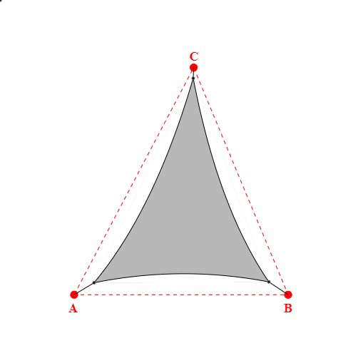 Voile d'ombrage triangle en Soltis Horizon 86 Alu/Blanc 86-2051 - 4,90x6,09x6,37m