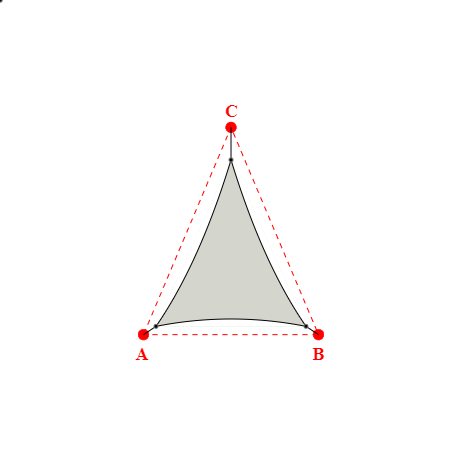 Voile d'ombrage triangle en Soltis Perform 92 Galet 92-2171 - 2,99x3,65x3,65m