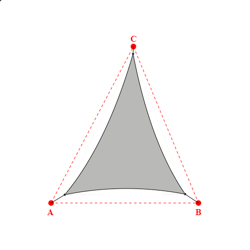 Voile d'ombrage triangle en Soltis Horizon 86 Alu/Grège 86-2046 - 4,90x6,09x6,37m