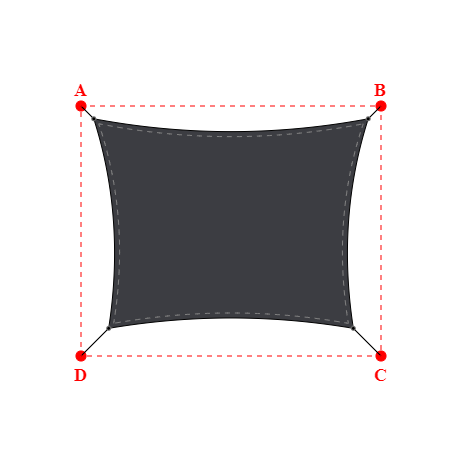 Voile d'ombrage rectangle en Soltis Horizon 86 Anthracite 86-2047 - 5,49x4,19x4,89x4,19m