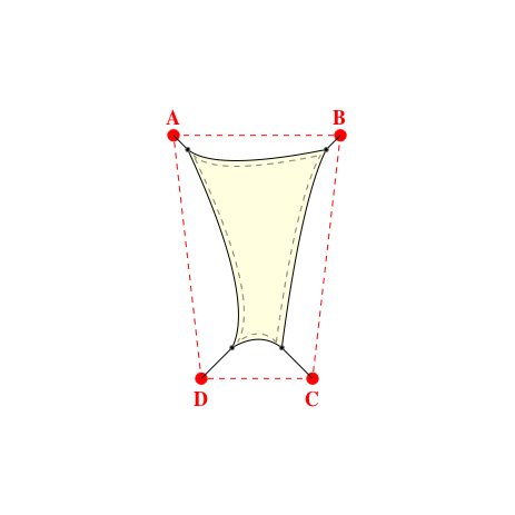 Voile d'ombrage trapèze en Soltis Lounge 96 Blanc Cassé 96-1103 - 2,49x3,59x0,89x3,59m