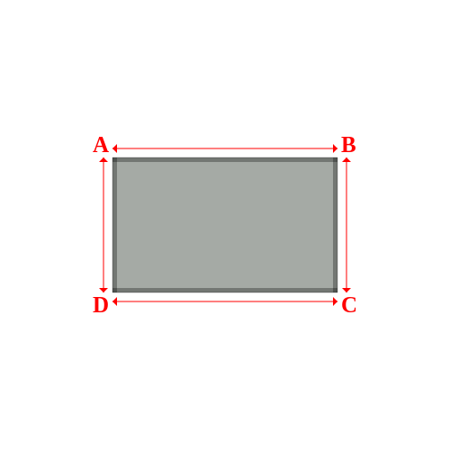 Bâche plate rectangle sur mesure en Membrane PVC 670gr/m² Gris clair RAL 7038 - 2.50x1.50m