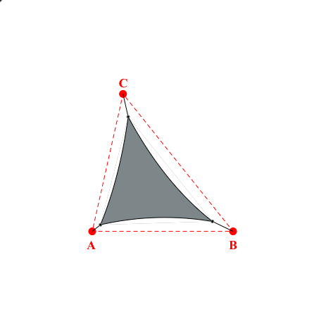 Voile d'ombrage triangle en Soltis Lounge 96 Platine 96-50844 - 3,18x3,81x3,16m