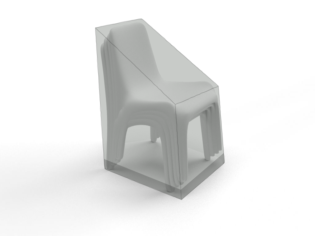 Chaise de jardin en Membrane PVC 670gr/m² Gris clair RAL 7038