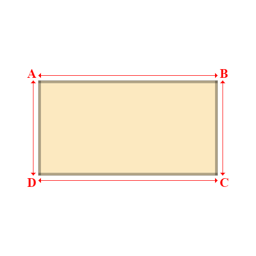 Bâche plate rectangle sur mesure en Membrane PVC 670gr/m² Beige ral 1015 - 3.50x1.85m