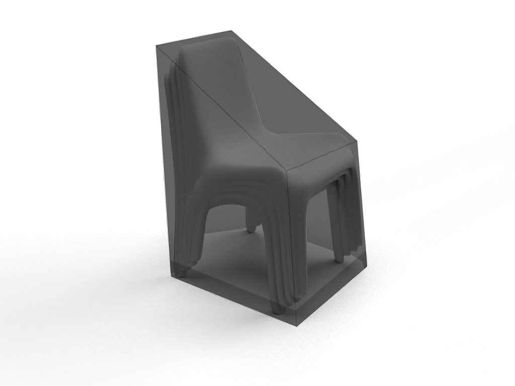 Chaise de jardin en Membrane PVC 670gr/m² Noir RAL 9005