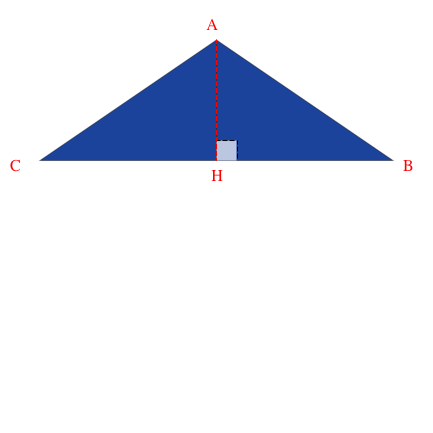 Bâche plate triangle en Membrane PVC 670gr/m² Bleu foncé RAL 5002 - 2.84x4.20x2.84m
