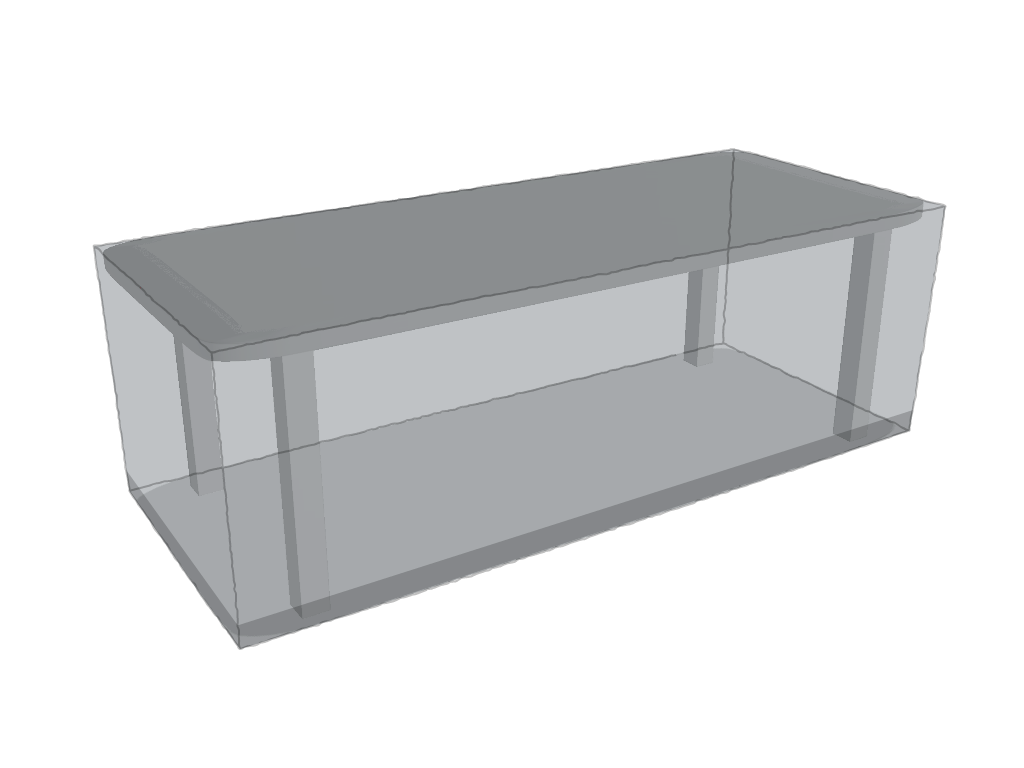Table de jardin rectangle en POLY420 Gris