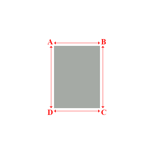 Bâche plate rectangle sur mesure en Membrane PVC 670gr/m² Gris clair RAL 7038 - 1.48x2.01m