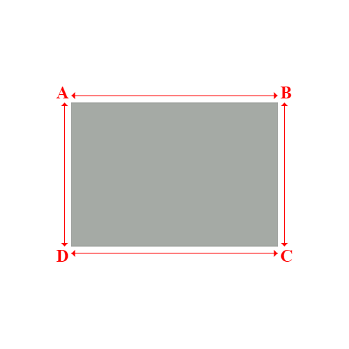 Bâche plate rectangle sur mesure en Membrane PVC 670gr/m² Gris clair RAL 7038 - 2.95x2.06m