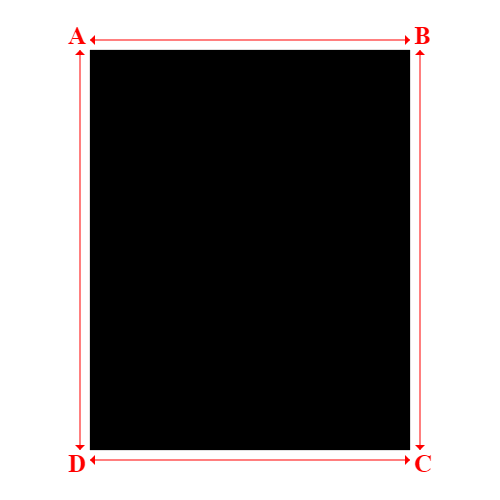 Bâche plate rectangle sur mesure en Membrane PVC 670gr/m² Noir RAL 9005 - 3.20x4.00m