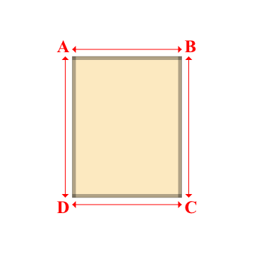 Bâche plate rectangle sur mesure en Membrane PVC 670gr/m² Beige ral 1015 - 1.55x2.00m