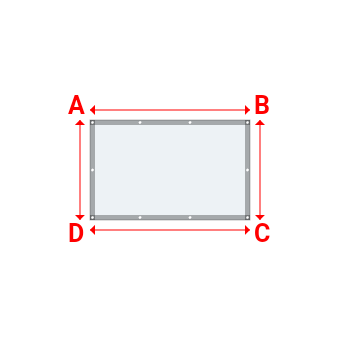 Bâche plate rectangle sur mesure en Toile PVC 530 gr/m² - ignifugée M1, toile PVC Etanche Blanc - 1.60x1.00m