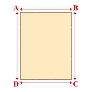 Bâche plate rectangle sur mesure en Membrane PVC 670gr/m² Beige ral 1015 - 3.20x4.18m