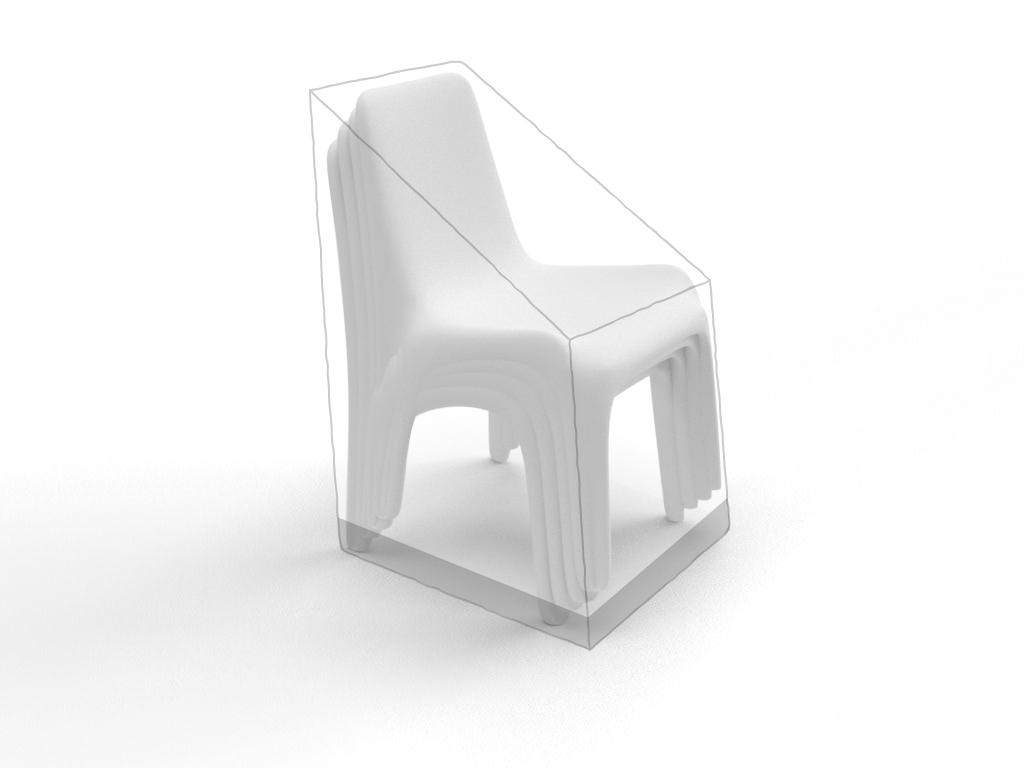 Chaise de jardin en Membrane PVC 670gr/m² Blanc RAL 9016