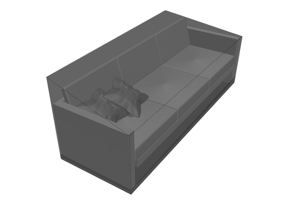 Canapé de jardin haut en Membrane PVC 670gr/m² Noir RAL 9005