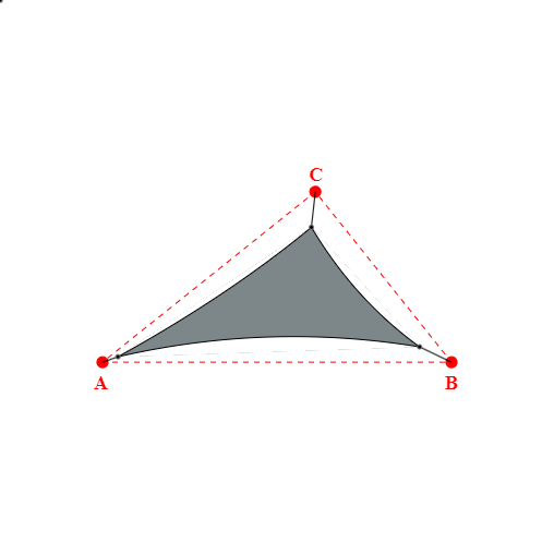 Voile d'ombrage triangle en Soltis Lounge 96 Platine 96-50844 - 5,53x2,95x4,27m