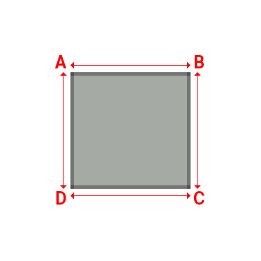 Bâche plate rectangle sur mesure en Membrane PVC 670gr/m² Gris clair RAL 7038 - 1.70x1.65m