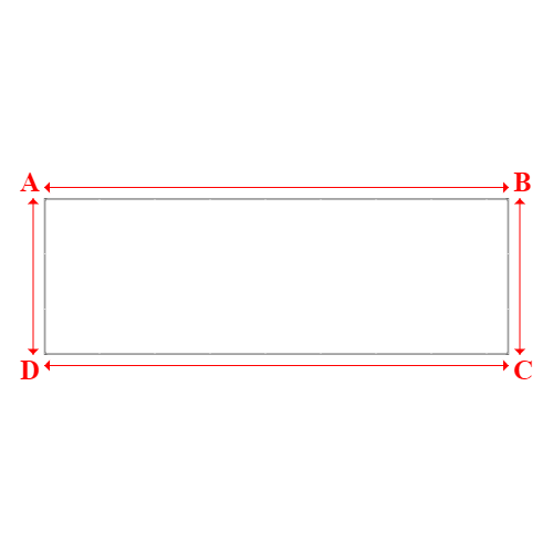 Bâche plate rectangle sur mesure en Membrane PVC 670gr/m² Blanc RAL 9016 - 13.70x4.60m