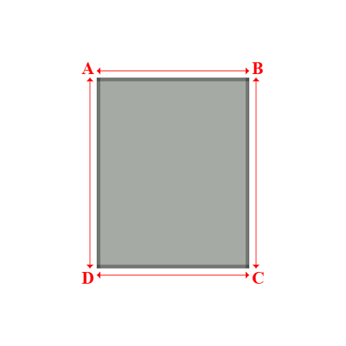Bâche plate rectangle sur mesure en Membrane PVC 670gr/m² Gris clair RAL 7038 - 2.20x2.75m
