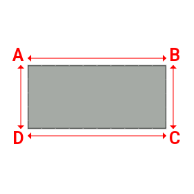 Bâche plate rectangle sur mesure en Membrane PVC 670gr/m² Gris clair RAL 7038 - 5.88x2.70m