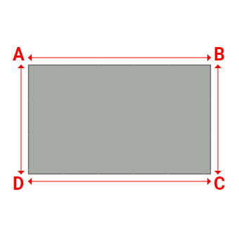 Bâche plate rectangle sur mesure en Membrane PVC 670gr/m² Gris clair RAL 7038 - 10.00x6.00m
