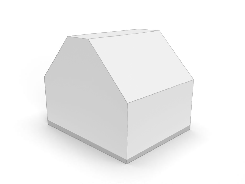 Trapéze Rectangle Tronqué en Membrane PVC 670gr/m² Blanc RAL 9016