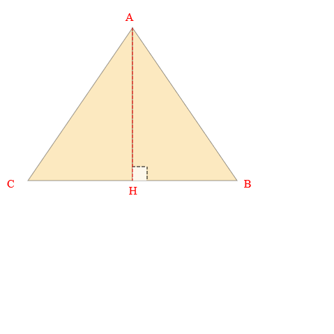 Bâche plate triangle en Membrane PVC 670gr/m² Beige ral 1015 - 3.00x3.00x3.00m