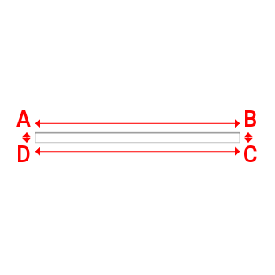 Bâche plate rectangle sur mesure en Membrane PVC 670gr/m² Blanc RAL 9016 - 8.00x0.40m