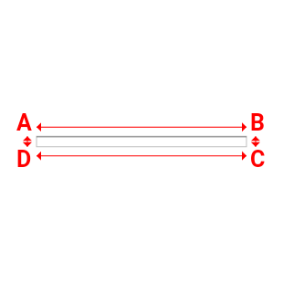 Bâche plate rectangle sur mesure en Membrane PVC 670gr/m² Blanc RAL 9016 - 8.00x0.40m