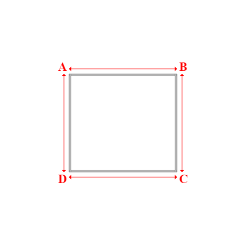 Bâche plate rectangle sur mesure en Membrane PVC 670gr/m² Blanc RAL 9016 - 2.20x2.00m