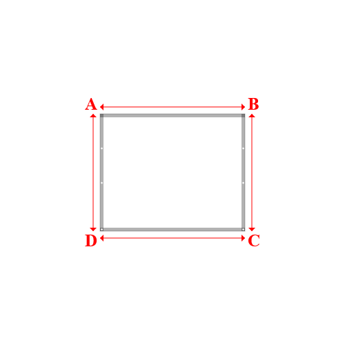 Bâche plate rectangle sur mesure en Membrane PVC 670gr/m² Blanc RAL 9016 - 2.10x1.70m