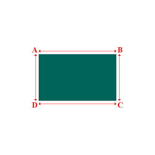 Bâche plate rectangle sur mesure en Membrane PVC 670gr/m² Vert industrie RAL 6026 - 2.50x1.50m