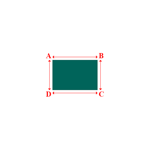 Bâche plate rectangle sur mesure en Membrane PVC 670gr/m² Vert industrie RAL 6026 - 1.50x1.00m