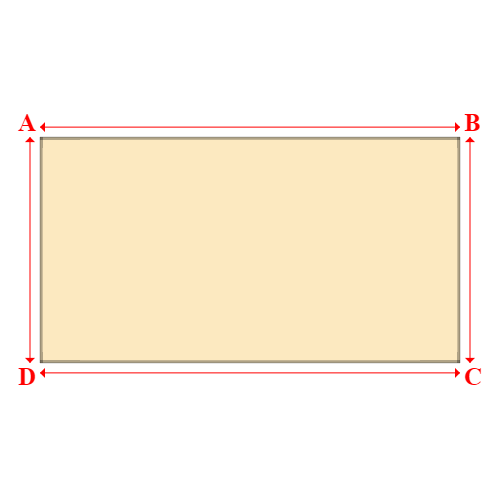 Bâche plate rectangle sur mesure en Membrane PVC 670gr/m² Beige ral 1015 - 8.00x4.30m