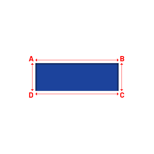 Bâche plate rectangle sur mesure en Membrane PVC 670gr/m² Bleu foncé RAL 5002 - 2.70x0.90m