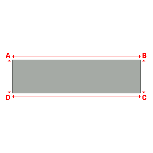 Bâche plate rectangle sur mesure en Membrane PVC 670gr/m² Gris clair RAL 7038 - 14.05x3.66m