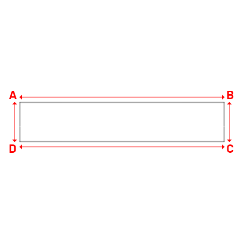 Bâche plate rectangle sur mesure en Membrane PVC 670gr/m² Blanc RAL 9016 - 9.90x1.93m