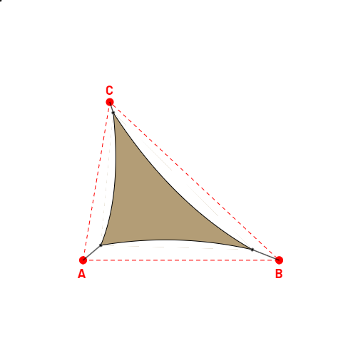 Voile d'ombrage triangle en Soltis Perform 92 Poivre 92-2012 - 4,25x5,47x3,73m